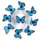 10pcs Butterfly Cake & Cupcake Toppers Decoration 3D Butterfly Wall Decal Double Wings Removable Refrigerator Magnets Stickers Decor for Kids Room Decoration Home and Bedroom