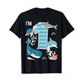 Kids 1 Year Old Ocean Life Whale Dolphin Shark 1st Birthday T-Shirt