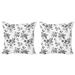 East Urban Home Ambesonne Black & White Square Pillow Cover Microfiber | 16 H x 16 W x 0.04 D in | Wayfair 542DDB051750486182FCA727EFB8AB5E