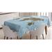 East Urban Home World Map Tablecloth Polyester in Blue/Gray | 52 D in | Wayfair A7FE60FF77CE4EE890BBCA78835C1101