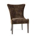 Hekman Christine Wingback Arm Chair Wood/Upholstered in Black/Brown | 40 H x 28.5 W x 26.5 D in | Wayfair 72691000-072BBrass