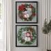 The Holiday Aisle® Mr. Snowman - 2 Piece Picture Frame Painting Print Set Canvas, Solid Wood in Black | 17.5 H x 35 W x 1.5 D in | Wayfair