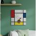 Ebern Designs Classical Mondrian Abstract Cat Painting Parody by Chameleon Design, Inc. - Graphic Art Canvas in White | Wayfair