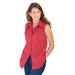 Plus Size Women's Sleeveless Kate Big Shirt by Roaman's in Antique Strawberry (Size 20 W) Button Down Shirt Blouse