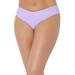 Plus Size Women's V-Cut Mesh Overlay Bikini Bottom by Swimsuits For All in Lilac (Size 16)