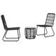 vidaXL 3-tlg. Bistro-Set Poly Rattan Schwarz