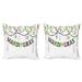 East Urban Home Ambesonne Mardi Gras Decorative Throw Pillow Case Pack Of 2, Design w/ Fleur De Lis Hanging From Colorful Beads | Wayfair