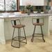 Williston Forge Duncombe Swivel Bar & Counter Stool Wood/Metal in Gray | 37 H x 21.9 W x 15.4 D in | Wayfair B9AE669039C0481F8CE070055BA28259