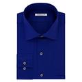 Van Heusen Men's Dress Shirt Regular Fit Flex Collar Stretch Solid, Royal Blue, 17.5" Neck 34"-35" Sleeve