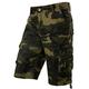 PARKLEES Mens Hipster Multi Pockets Design Loose Fit Cotton Camo Cargo Shorts Army Green Camo 34