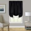 Wide Width Darcy Window Curtain Tie Up Shade - 58x63 by Achim Home Décor in Black (Size 58" W 63" L)