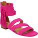 Wide Width Women's The Eleni Sandal by Comfortview in Vivid Pink (Size 9 W)