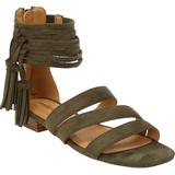 Extra Wide Width Women's The Eleni Sandal by Comfortview in Dark Olive (Size 9 1/2 WW)