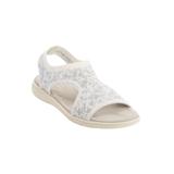 Wide Width Women's The Serafina Sandal by Comfortview in White Multi (Size 8 W)