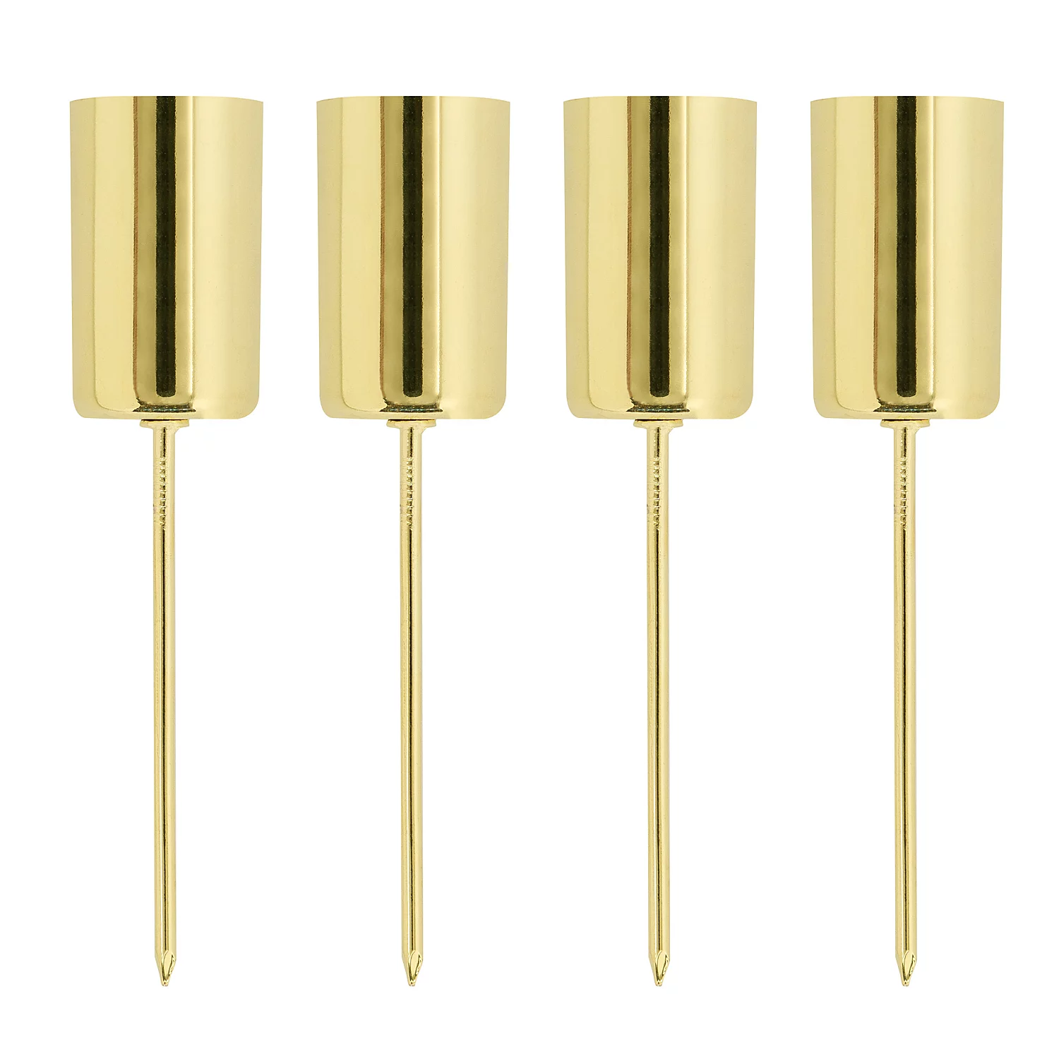 Stabkerzenhalter, gold, 2,5 cm Ø, 4 Stück