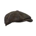 Walker & Hawkes - Uni-Sex Harris Tweed 8-Panel Bakerboy Flat Cap - Clinton Brown - XL (60cm)