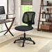 Inbox Zero Armless Office Chair Low Back Desk Chair w/ Lumbar Support, Adjustable Height for Small Space Upholstered/Mesh in Brown | Wayfair