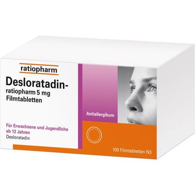 DESLORATADIN-ratiopharm 5 mg Filmtabletten 100 St Image