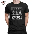 T-shirt en coton pour hommes Science Docodi't Care What You Believe Clothes Tees en coton