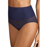 Plus Size Women's Tame Your Tummy Brief by Maidenform in Navy Lace (Size L)