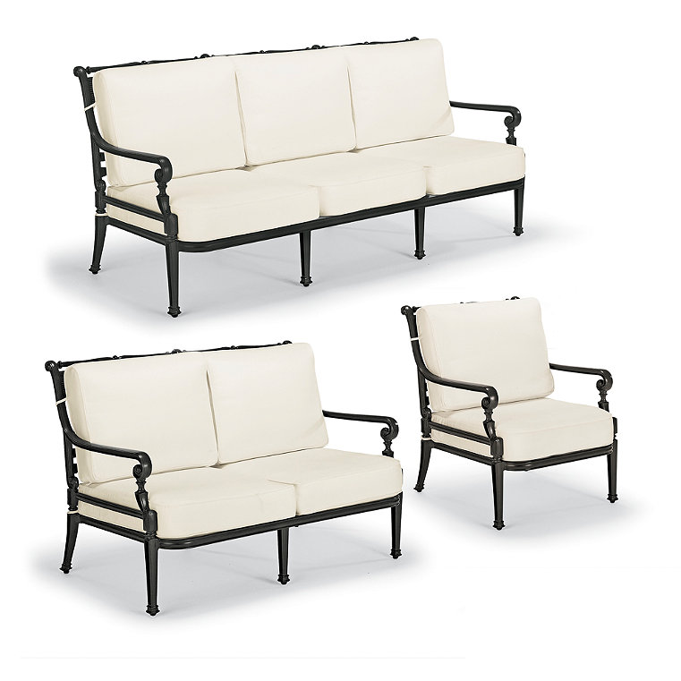 Carlisle Tailored Furniture Covers - Seating, Curved Sofa Set, Sand - Frontgate