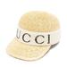 Gucci Accessories | Gucci Logo-Print Straw Baseball Cap In White | Color: Cream/White | Size: Size Xl: 60cm