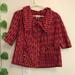 Anthropologie Tops | Anthropologie Dolan Red Pattern Pocket Blouse | Color: Red | Size: S