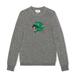 Gucci Sweaters | Gucci Panther Embroidered Knit Sweater In Gray | Color: Gray/Green | Size: L