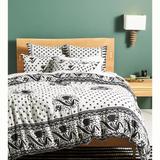 Anthropologie Bedding | Anthropologie Jacquard-Woven Jeanette Duvet Cover | Color: Black/White | Size: Full