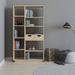 Latitude Run® Modern Decorative 74.3" H X 31.7" W Geometric Bookcase Wood in Brown | 74.3 H x 31.7 W x 9.8 D in | Wayfair