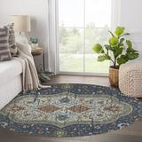 Yellow 60 x 0.08 in Area Rug - Charlton Home® Indy Oriental Blue/Green/Area Rug Polyester | 60 W x 0.08 D in | Wayfair
