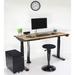 Inbox Zero Height Adjustable Sit to Stand Desk Wood/Metal in Gray/Black | 60 W x 24 D in | Wayfair 3E784211B8B547479EDD08BE965949BF