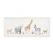 Viv + Rae™ Heidrick Adorable Jungle Animals Wildlife Illustration Elephant Giraffe Wood in Brown | 17 H x 7 W x 0.5 D in | Wayfair