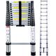 Acrohome Telescopic Ladders 4.1M Multi-Purpose Aluminium Telescoping Ladder Extension Extend Portable Ladder Foldable Ladder EN131 and CE Standards(4.1M/13.5Ft)