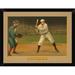 East Urban Home 'Chief Myers at Bat Baseball Card 1911' Framed Graphic Art Print Paper in Green | 12 H x 16 W x 1 D in | Wayfair