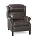 Bradington-Young Chippendale Faux Leather Recliner Fade Resistant/Genuine Leather in Brown/Red | 43 H x 33 W x 36.25 D in | Wayfair