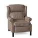 Bradington-Young Chippendale Faux Leather Recliner Fade Resistant/Genuine Leather in Gray | 43 H x 33 W x 36.25 D in | Wayfair