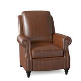 Birch Lane™ Knightdale 34" Wide Faux Leather Manual Standard Recliner Fade Resistant in Gray/Brown | 40 H x 34 W x 39.5 D in | Wayfair