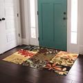 Brown 18 x 0.25 in Area Rug - Red Barrel Studio® Fasano Floral Hooked Chocolate Area Rug Metal | 18 W x 0.25 D in | Wayfair