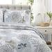 Charlton Home® Mcgahan Brown/White/Gray Cotton Reversible Modern & Contemporary Quilt Set Cotton | Queen Quilt + 2 Standard Shams | Wayfair