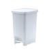 Symple Stuff Slim Pedal Step On Trash Can Plastic in White | 24.5 H x 13.75 W x 19 D in | Wayfair C4743067B7C0477F8975FEE6D3FEBE78