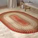 24 x 0.38 in Area Rug - August Grove® Deserie Geometric Hand Braided Warm Earth Indoor/Outdoor Area Rug | 24 W x 0.38 D in | Wayfair