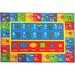 55 x 39 x 0.25 in Rug - Zoomie Kids ABC Alphabet Numbers Educational Learning Game Play Non Slip Kids Rug Carpet Classroom Playroom Mat, | Wayfair