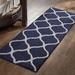 Blue/White 21 x 0.38 in Area Rug - Charlton Home® Hershman Tufted Indoor Rug Polyester | 21 W x 0.38 D in | Wayfair