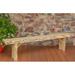 Loon Peak® Bruggeman Live Edge Wooden Garden Outdoor Bench Wood/Natural Hardwoods in Brown/White | 17 H x 70 W x 12 D in | Wayfair