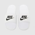 Nike victori one sandals in white & black