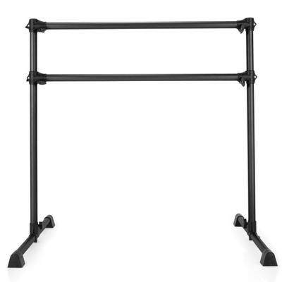 Costway 4 Feet Double Ballet Barre Bar with Adjustable Height-Black
