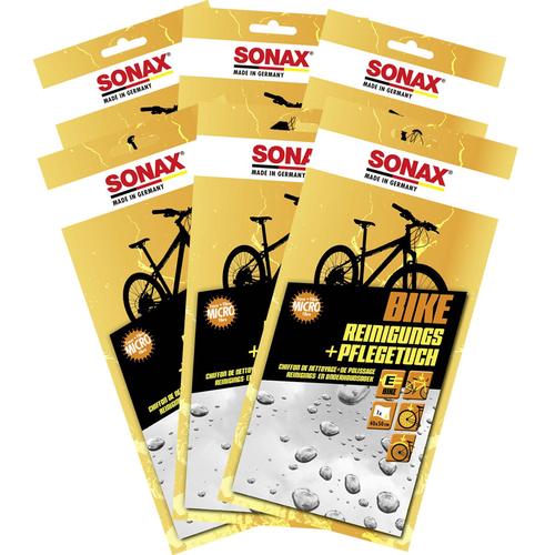 6x Sonax Bike Reinigungs- & Pflegetuch 40x50 Fahrrad Pflege Reinigungstuch Artikelnr.: 08520000