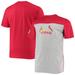 Men's Fanatics Branded Red/Heathered Gray St. Louis Cardinals Big & Tall Colorblock T-Shirt