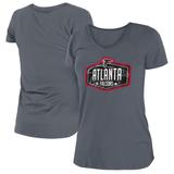Women's New Era Graphite Atlanta Falcons 2021 NFL Draft Hook V-Neck T-Shirt